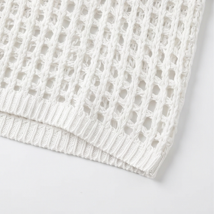 Breezy Open-Knit Summer Top — View 14 | Clova