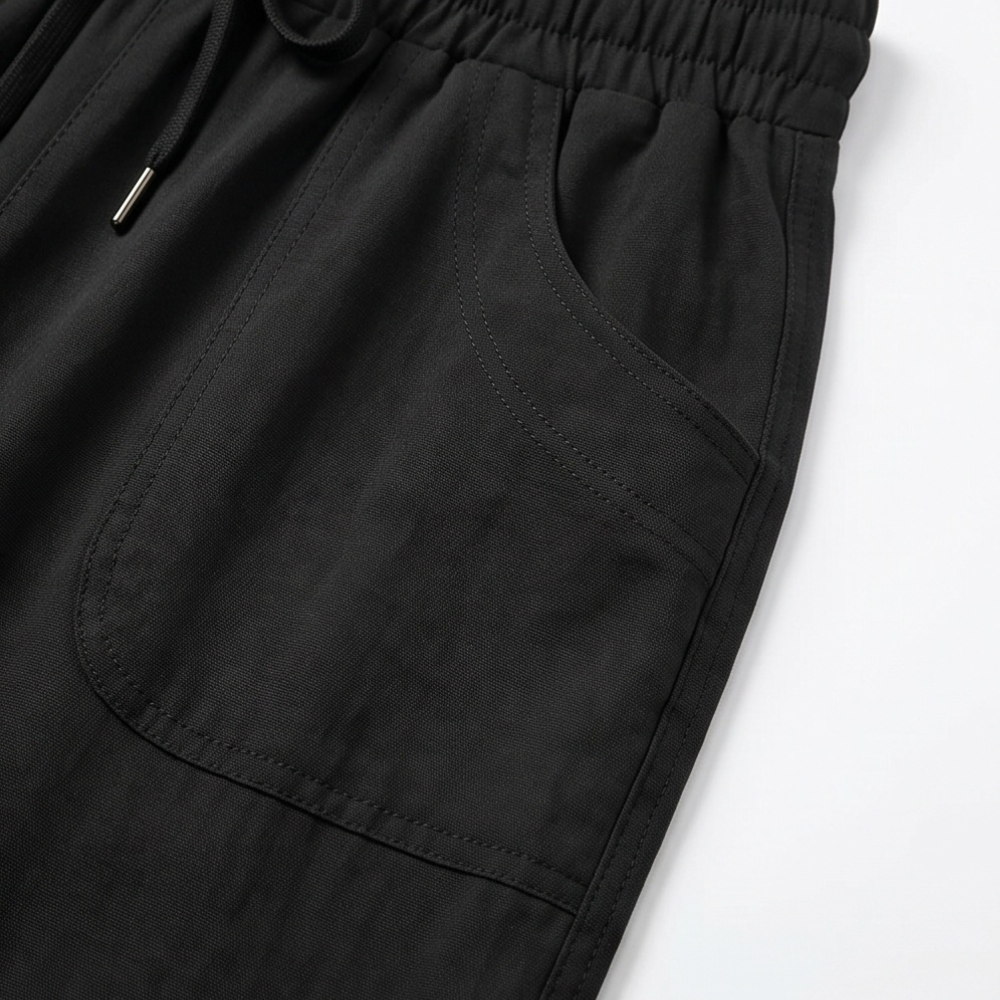 Soft Cropped Wide-Leg Pants with Pockets — View 8 | Clova