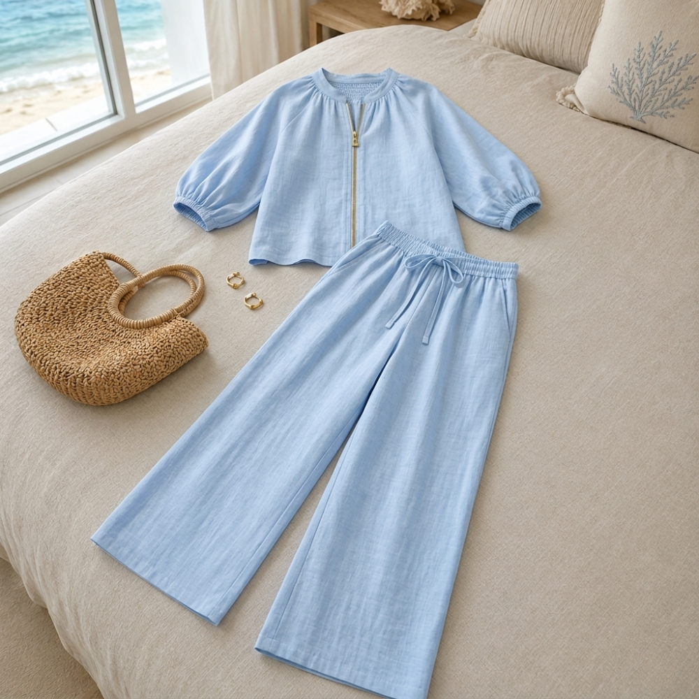 2-Piece Set with Gold Zip — View 6 | Clova