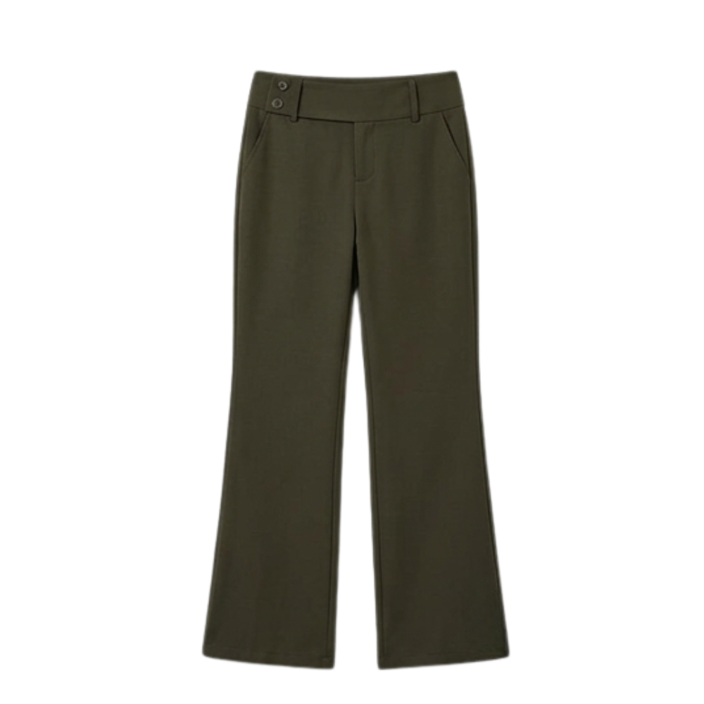 Elongating Wide-Leg Flare Pants — View 18 | Clova