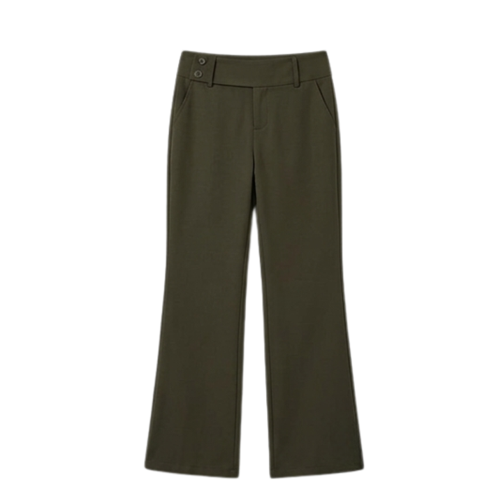 Elongating Wide-Leg Flare Pants — View 18 | Clova