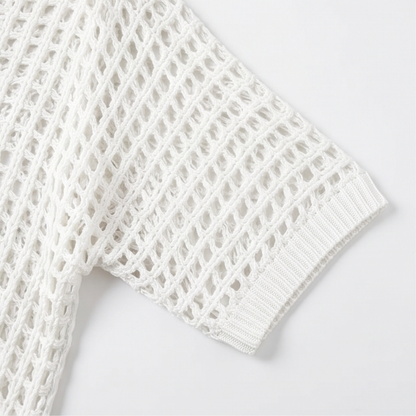 Breezy Open-Knit Summer Top — View 13 | Clova