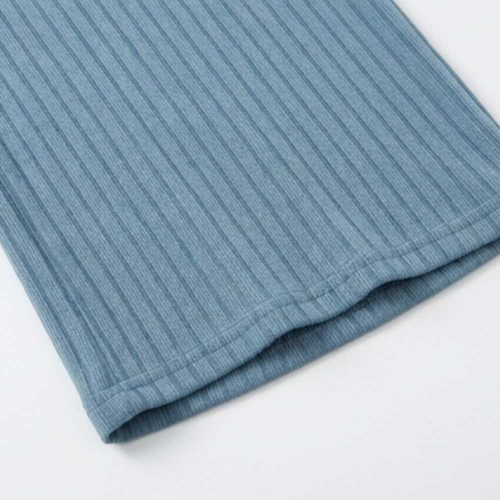Soft Ribbed Wide-Leg Set — View 8 | Clova