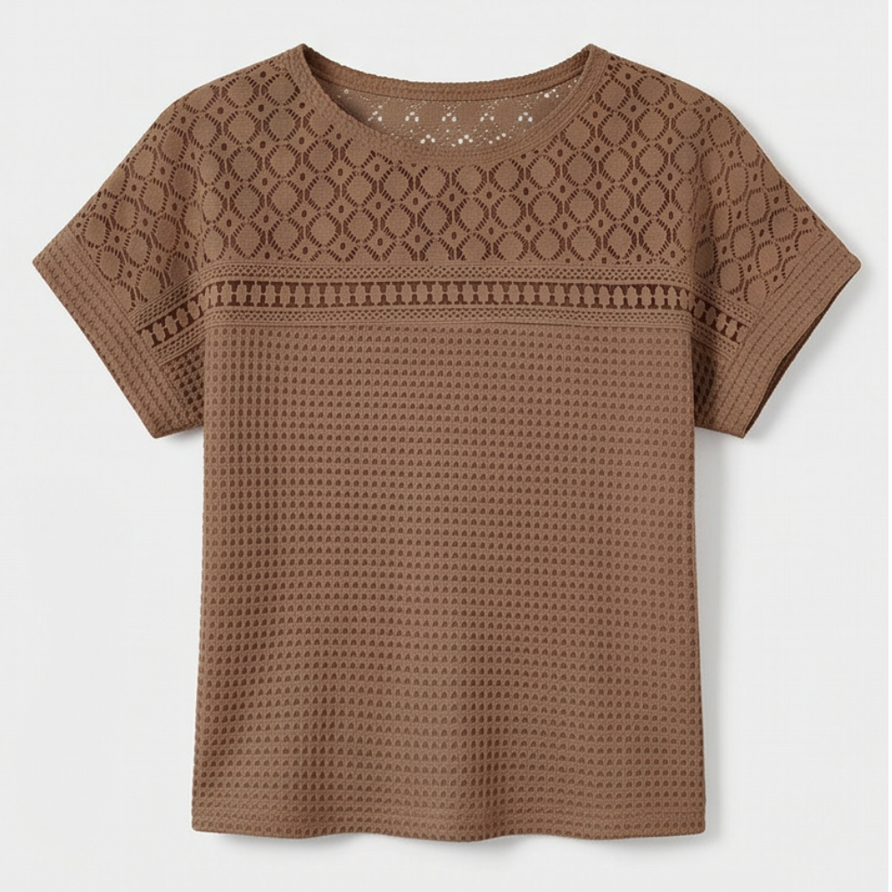 Breezy Open-Weave Knit Top — View 16 | Clova