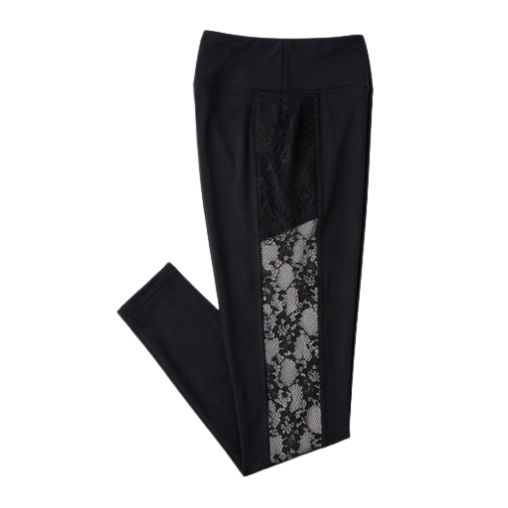 High Waisted Mesh Leggings with Hidden Pocket — View 14 | Clova