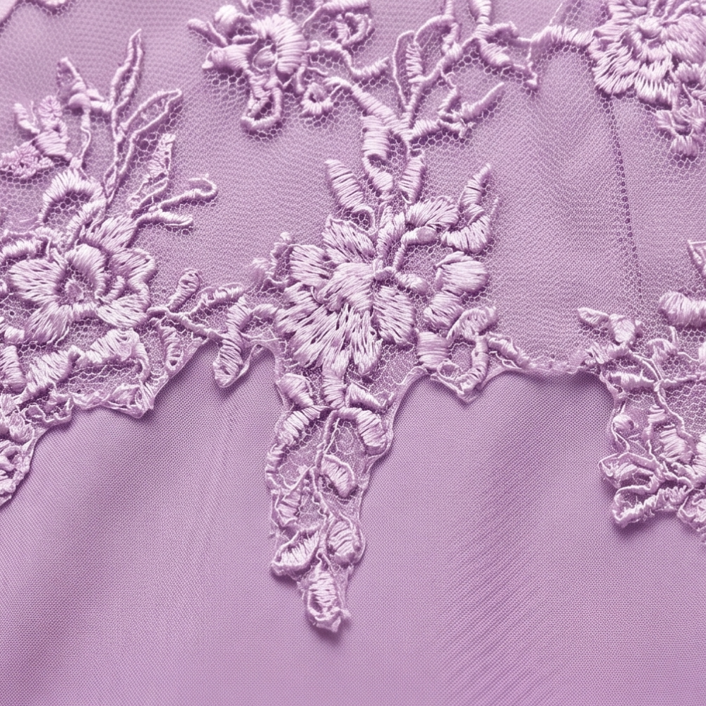 Elegant Lace and Chiffon Dress Set — View 9 | Clova