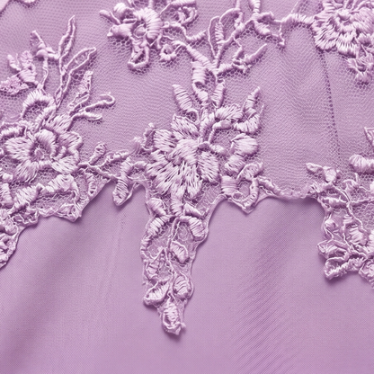 Elegant Lace and Chiffon Dress Set — View 9 | Clova