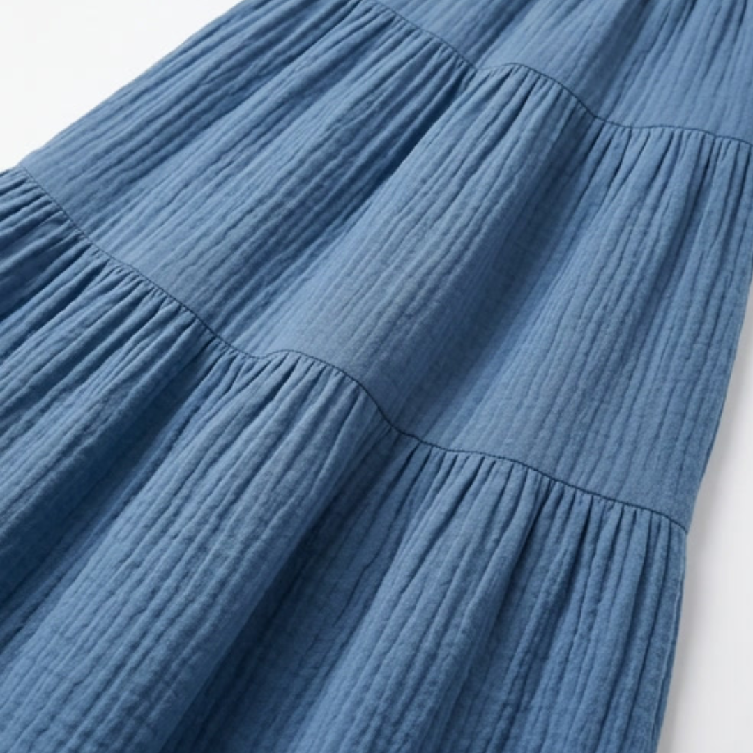 Solavie Tiered Maxi Skirt & Cami Matching Set — View 14 | Clova