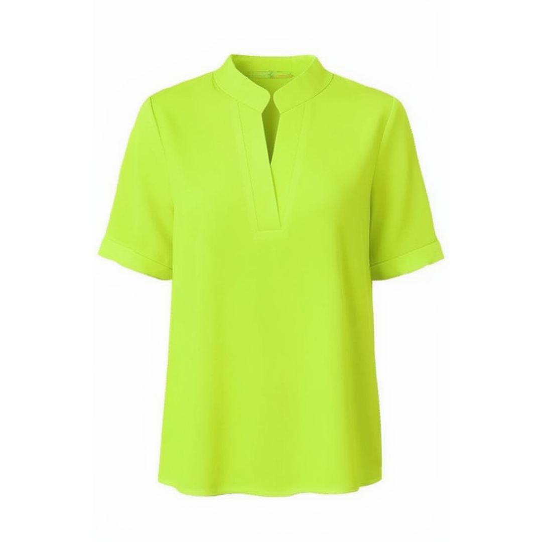 Notch V-Neck Blouse for Effortless Style — View 11 | Clova