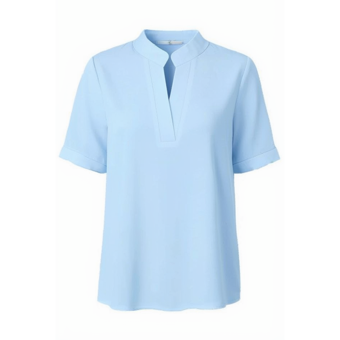 Notch V-Neck Blouse for Effortless Style — View 10 | Clova