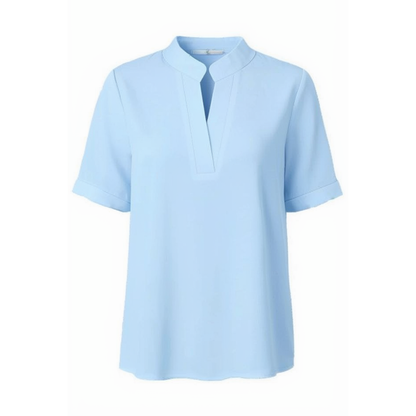 Notch V-Neck Blouse for Effortless Style — View 10 | Clova