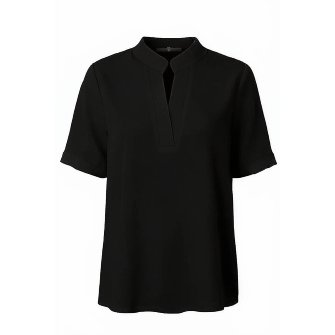 Notch V-Neck Blouse for Effortless Style — View 7 | Clova