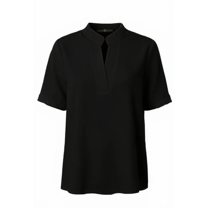 Notch V-Neck Blouse for Effortless Style — View 7 | Clova