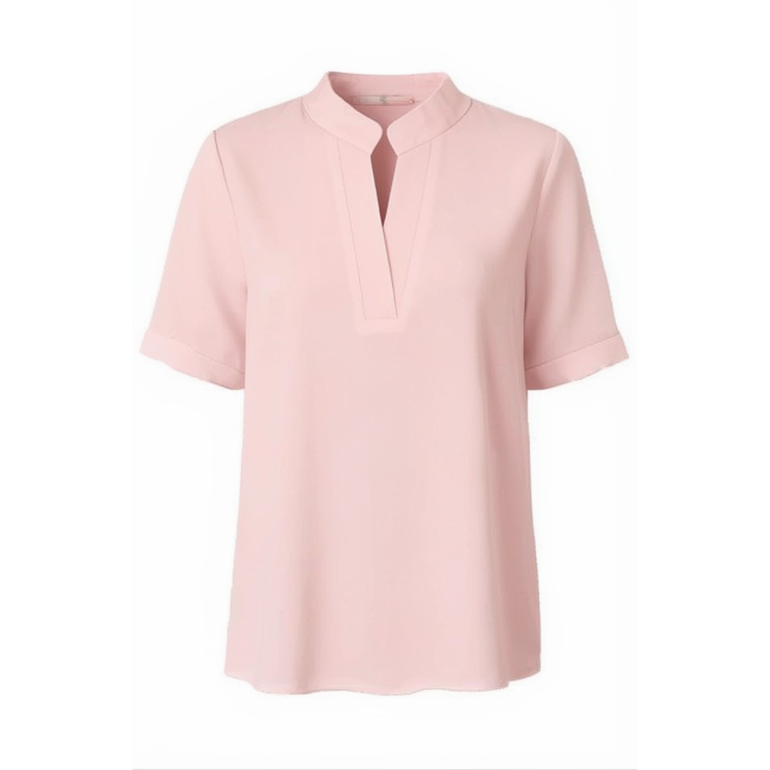 Notch V-Neck Blouse for Effortless Style — View 9 | Clova