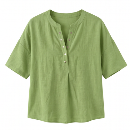 Effortless Henley Blouse — View 12 | Clova