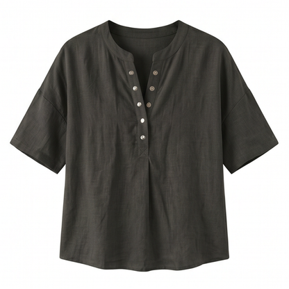 Effortless Henley Blouse — View 14 | Clova