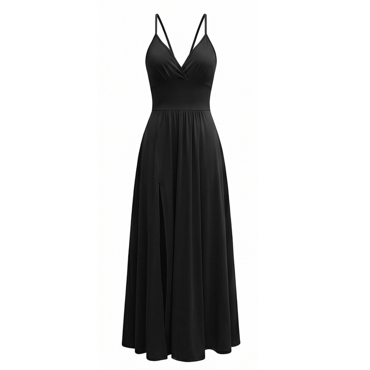Flowing V-Neck Maxi Dress — View 17 | Clova