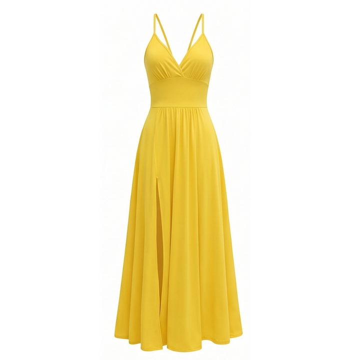 Flowing V-Neck Maxi Dress — View 16 | Clova