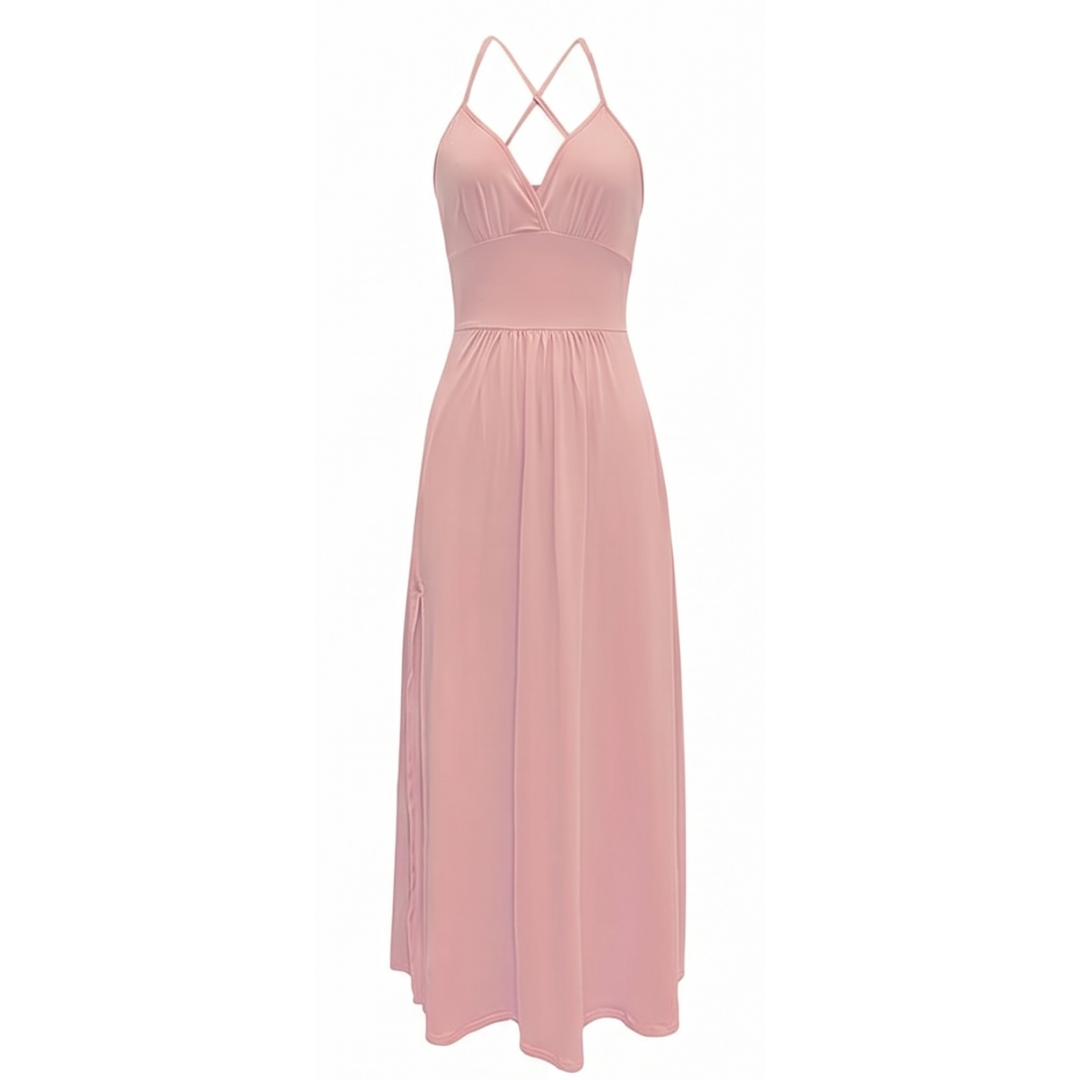 Flowing V-Neck Maxi Dress — View 18 | Clova