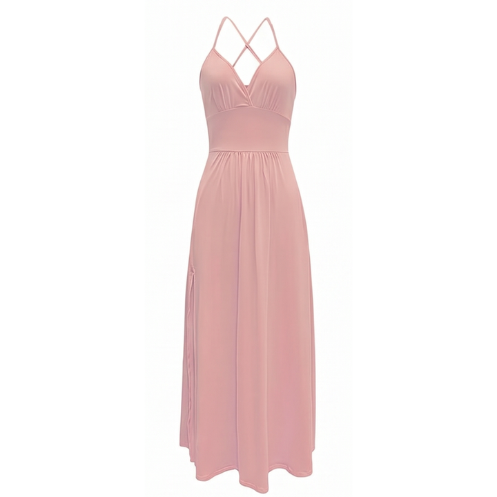 Flowing V-Neck Maxi Dress — View 18 | Clova
