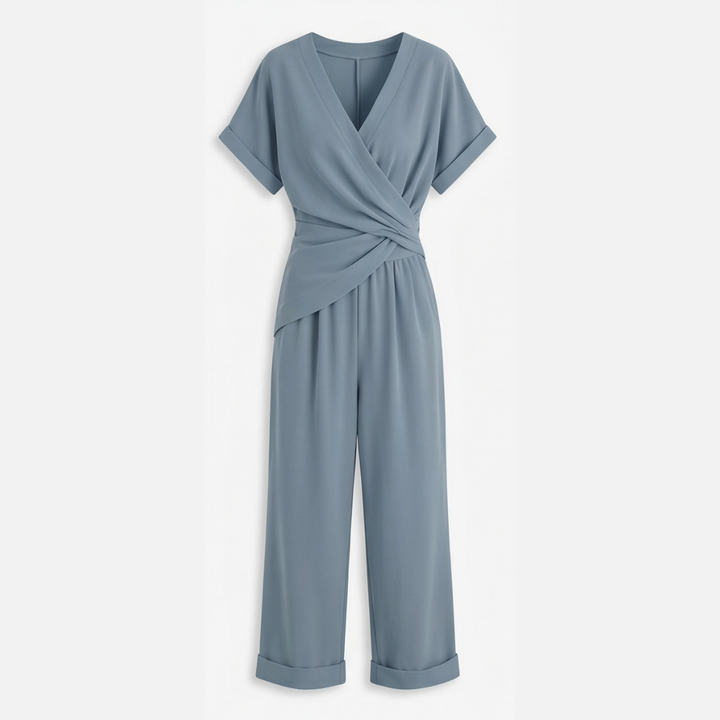 Wrap-Front Two-Piece Set — View 12 | Clova