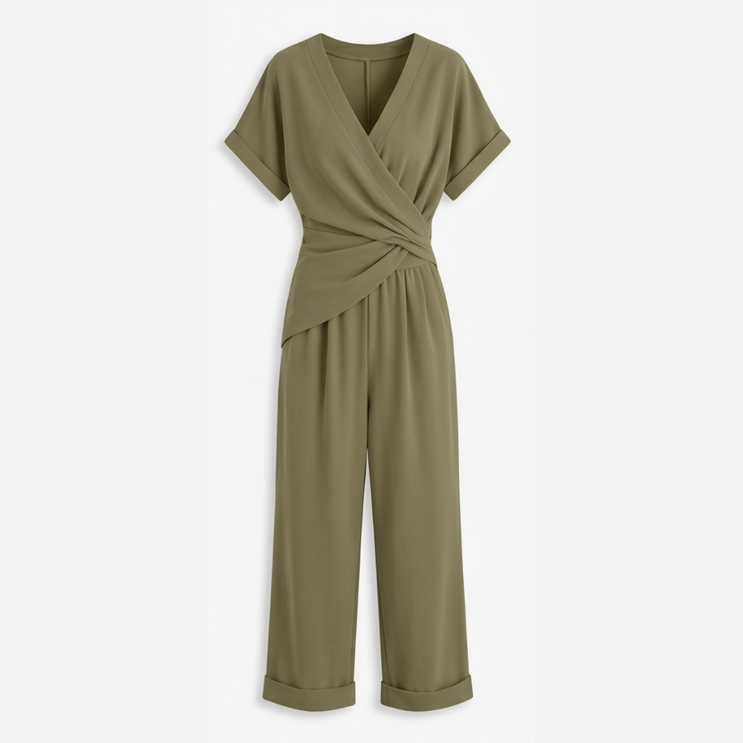 Wrap-Front Two-Piece Set — View 13 | Clova