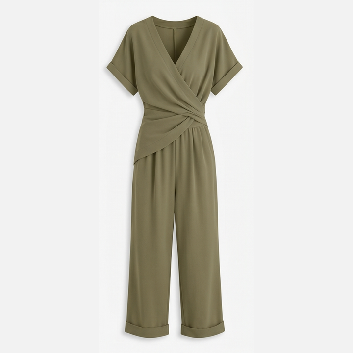 Wrap-Front Two-Piece Set — View 13 | Clova