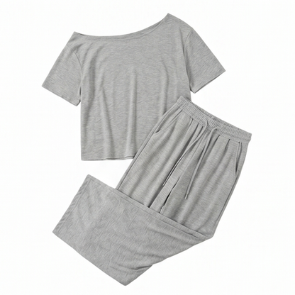 Effortless Off Shoulder Two Piece Set — View 11 | Clova