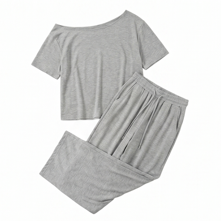 Effortless Off Shoulder Two Piece Set — View 11 | Clova