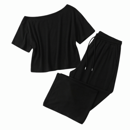 Effortless Off Shoulder Two Piece Set — View 14 | Clova