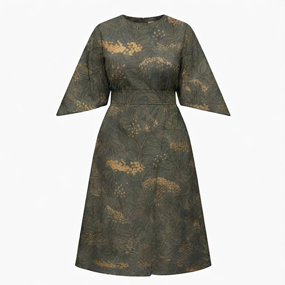 Serenza Vintage Tapestry Midi Dress for Curves — View 12 | Clova
