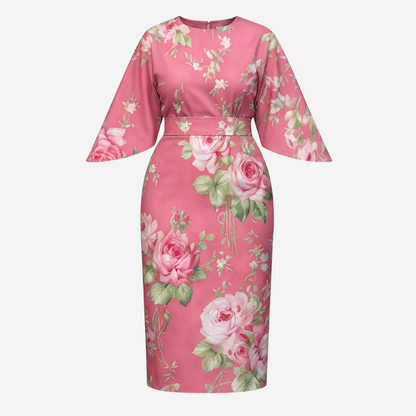 Serenza Vintage Tapestry Midi Dress for Curves — View 13 | Clova