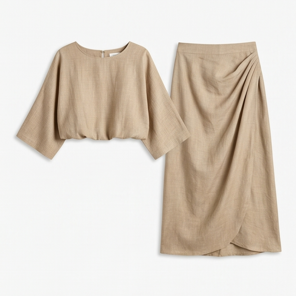 Lunavia Kimono Sleeve Two-Piece Set for Effortless Elegance — View 10 | Clova