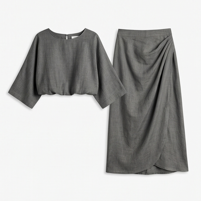 Lunavia Kimono Sleeve Two-Piece Set for Effortless Elegance — View 11 | Clova