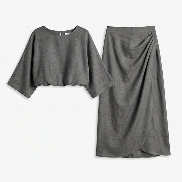 Lunavia Kimono Sleeve Two-Piece Set for Effortless Elegance — View 11 | Clova