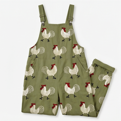 QueenBee Artisan Print Plus-Size Overall — View 14 | Clova