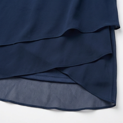 Asymmetric Chiffon Two-Piece Set — View 8 | Clova