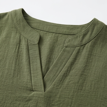 Solenne Soft Drape V-Neck Blouse for Everyday Wear — View 6 | Clova