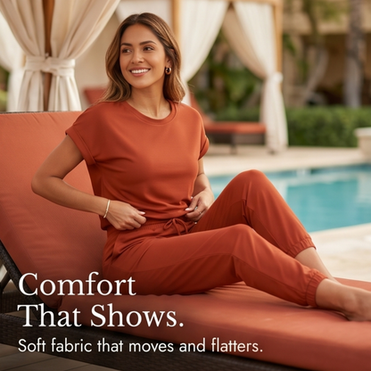 Matching Tee & Jogger Set with Pockets — View 7 | Clova