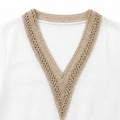 Crochet V-Neck Set — View 7 | Clova