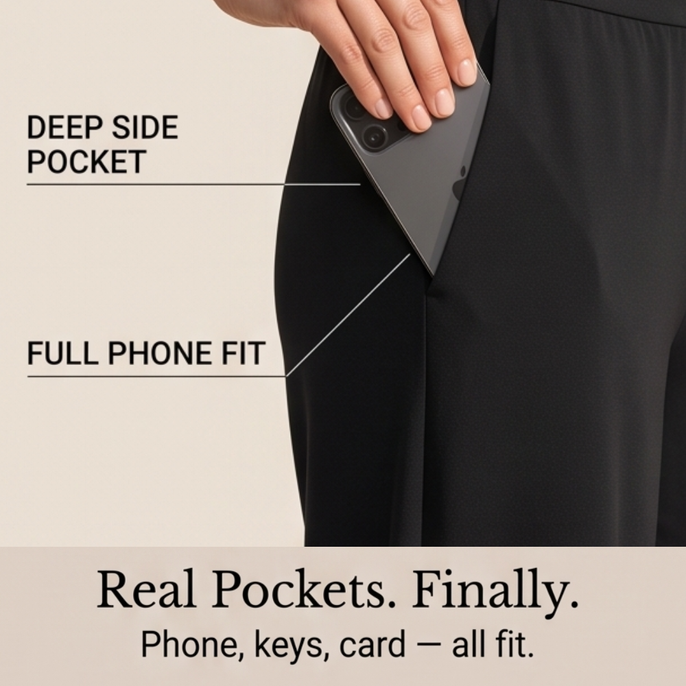 Lunavia Wide-Leg Tulip-Hem Capri Pants with Pockets — View 9 | Clova