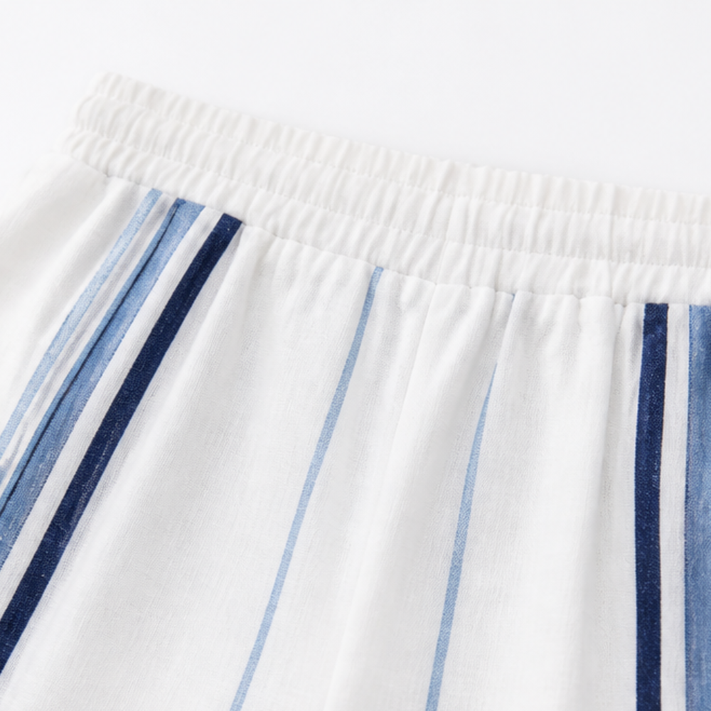 Tara - Coastal Shirt and Shorts Set — View 8 | Clova