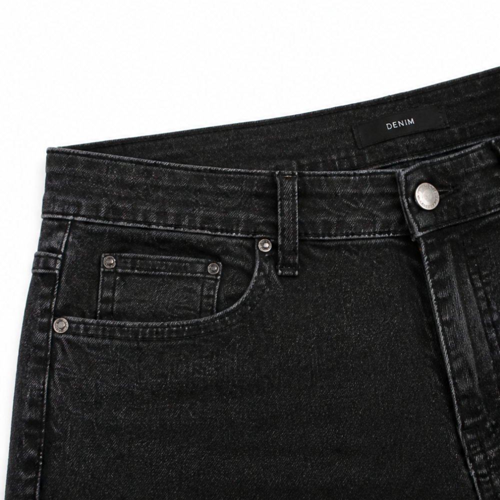 Flattering High-Waist Stretch Denim Capris — View 7 | Clova