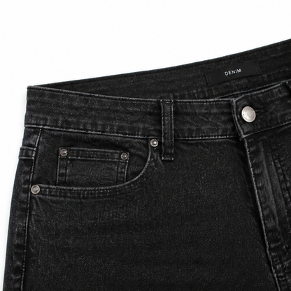 Flattering High-Waist Stretch Denim Capris — View 7 | Clova