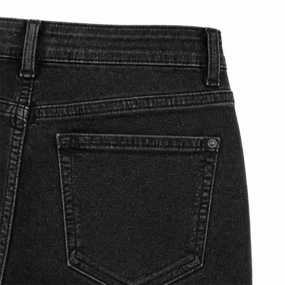 Flattering High-Waist Stretch Denim Capris — View 10 | Clova
