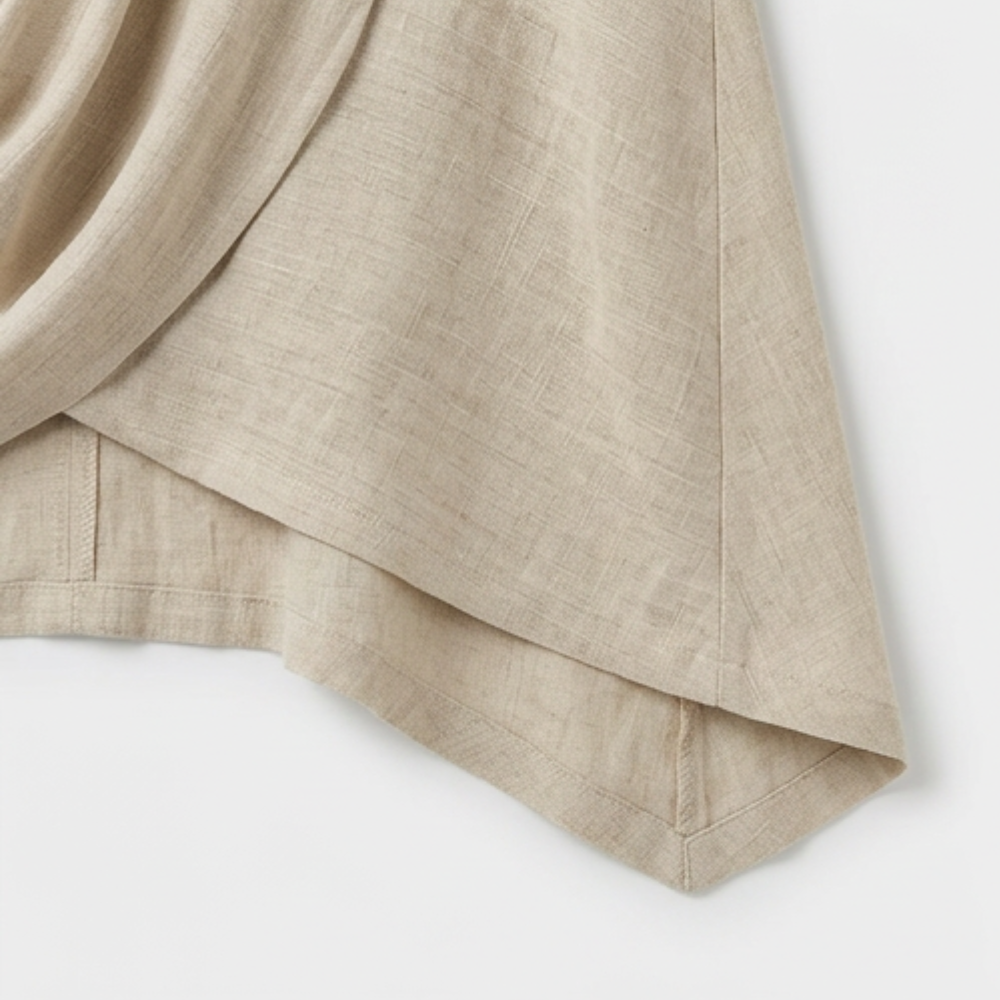 Draped Linen Two-Piece Set — View 8 | Clova