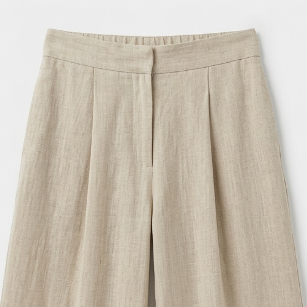 Draped Linen Two-Piece Set — View 9 | Clova