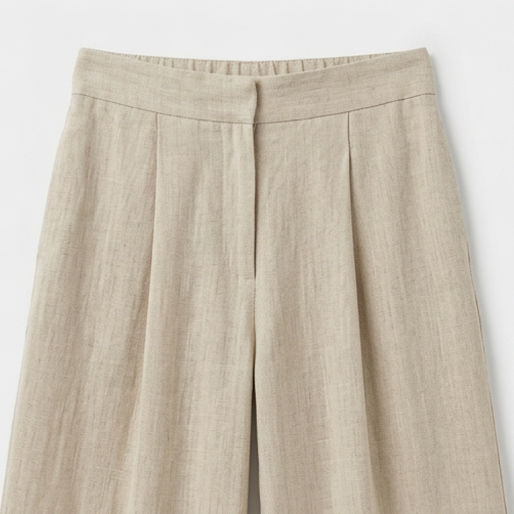 Draped Linen Two-Piece Set — View 9 | Clova