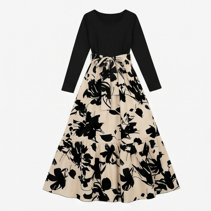 Floral Tie-Waist Maxi Dress — View 10 | Clova