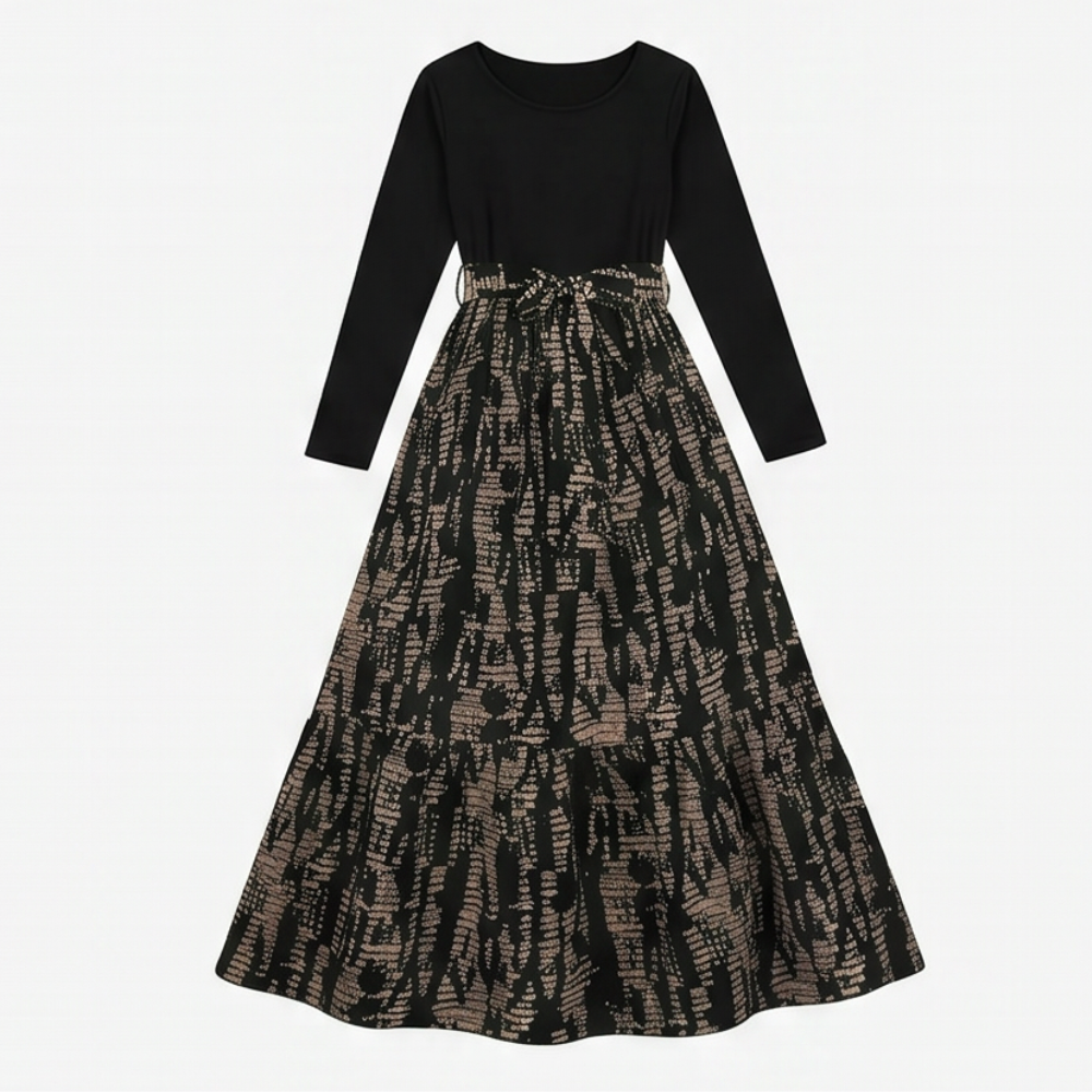 Floral Tie-Waist Maxi Dress — View 14 | Clova